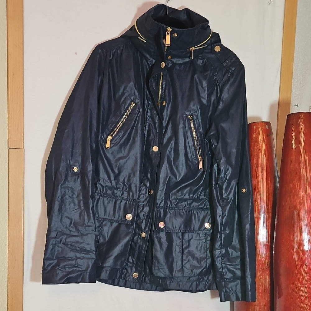 BCBGeneration Navy Outerwear with Gold Details